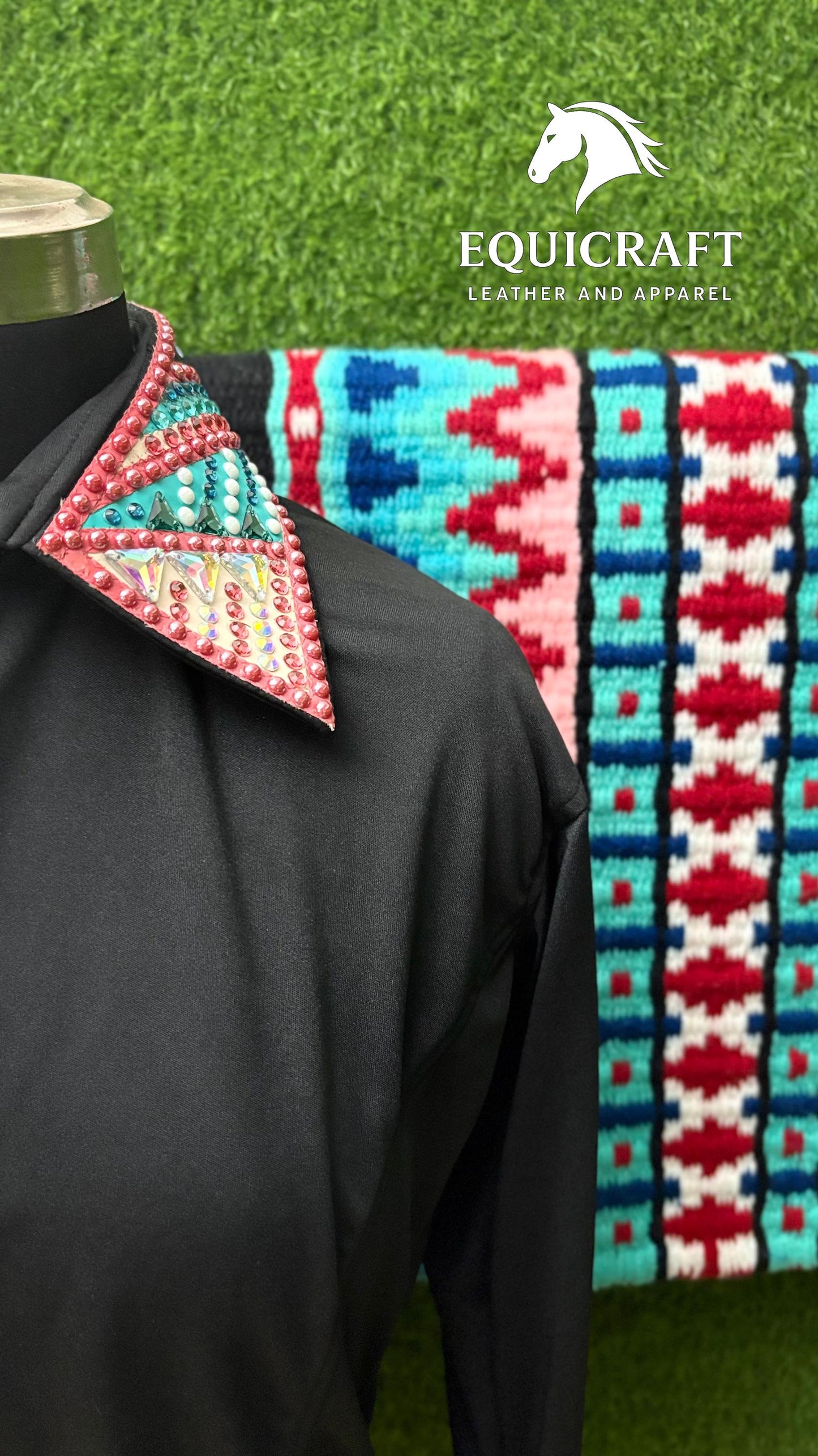 Rhinestone Show Shirt & Wool Saddle Blanket | Western Showmanship Apparel