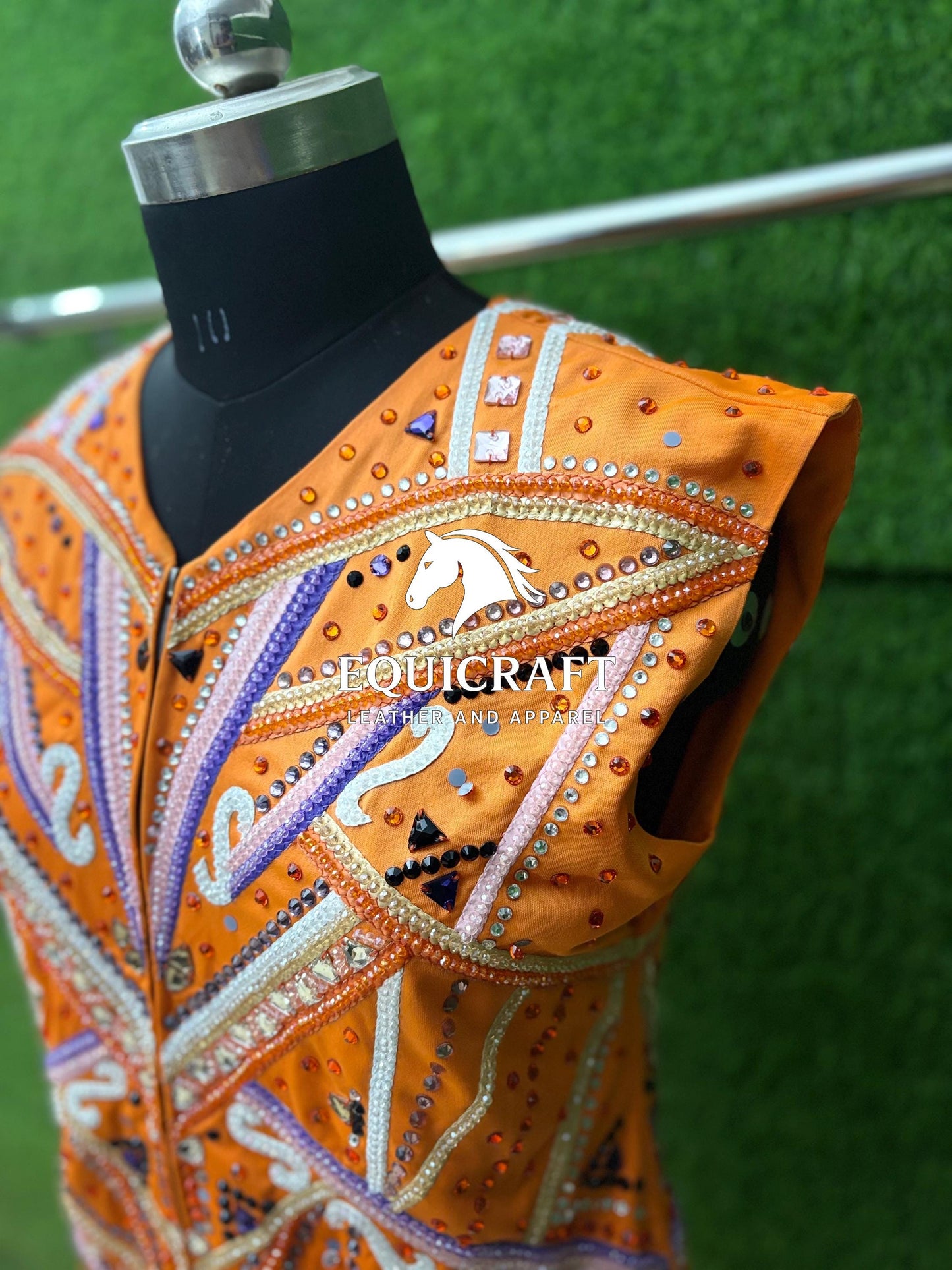 Western Show Vest | Hand-Embellished Crystal Competition Vest | Showmanship Apparel (All Sizes)