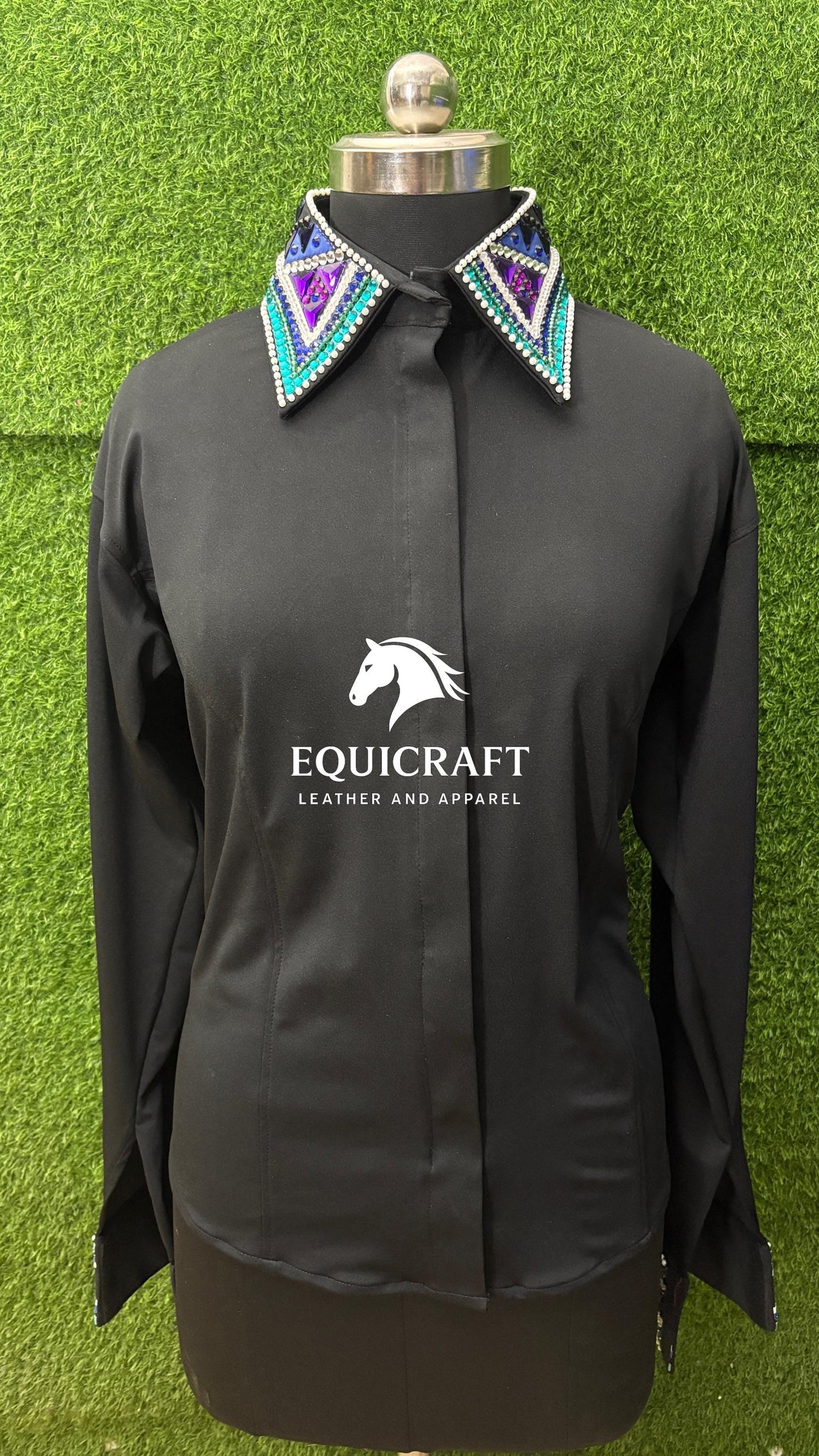 Western Showmanship Set | Crystal Show Shirt with Wool Saddle Blanket | Custom Options
